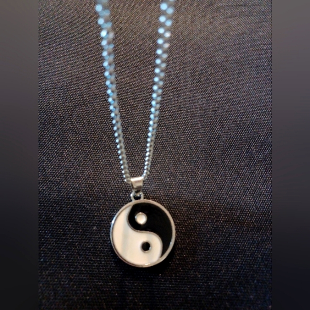 Mens stainless steel protection amulet YinYang
